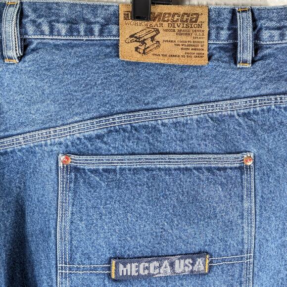 Mecca USA 52x29 Baggy Jeans Vintage Y2K Workwear Denim Carpenter Pants Hong Kong - Picture 6 of 6